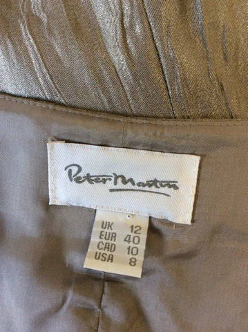 PETER MARTIN SILVER SPECIAL OCCASION SLEEVELESS TOP & MATCHING LONG SKIRT SIZE 12