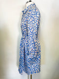 BRAND NEW MINT VELVET ALEX BLUE ANIMAL PRINT SHIRT DRESS SIZE 12
