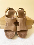 UGG LOMITA BROWN LEATHER OPEN TOE CLOG HEEL SANDALS SIZE 6.5/39