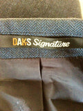 DAKS SIGNATURE BLUE WEAVE PURE SILK TAILORED JACKET SIZE 48