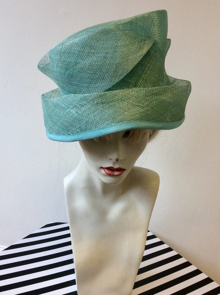 WINDSMOOR TURQOUISE PLEATED BAND FORMAL HAT