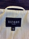 BRAND NEW HOBBS DARK BLUE LINEN TROUSER SUIT SIZE 10/12