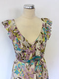 FRANK USHER FLORAL PRINT SILK SPECIAL OCCASION DRESS SIZE 12
