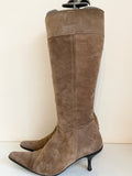 RUSSELL & BROMLEY LIGHT BROWN SUEDE BOOTS SIZE 4/37