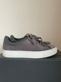 MASSIMO DUTTI DARK GREY SUEDE & LEATHER SNEAKERS/ PLIMSOLS SIZE 6/39
