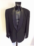VINTAGE C&A BLACK TUXEDO WOOL SUIT SIZE 44M/ 38W/ 32L