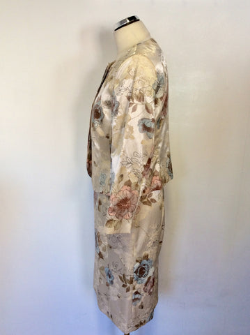 PHASE EIGHT FLORAL PRINT PENCIL DRESS & JACKET SUIT SIZE 10/12