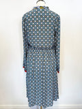 BRAND NEW MAX MARA WEEKEND MULTI COLOURED PRINT LONG SLEEVE SILK DRESS SIZE 12