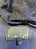 PHASE EIGHT MIDNIGHT BLUE SPARKLY SLEEVELESS LONG EVENING DRESS SIZE 14