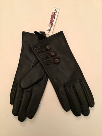 BRAND NEW ALEXANDRA BARTLETT BLACK SOFT LEATHER GOVES SIZE S/P