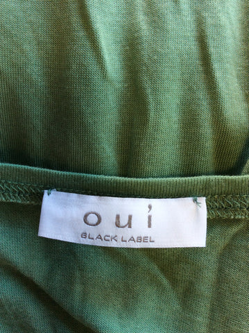 OUI BLACK LABEL GREEN SLEEVELESS DRESS SIZE 18