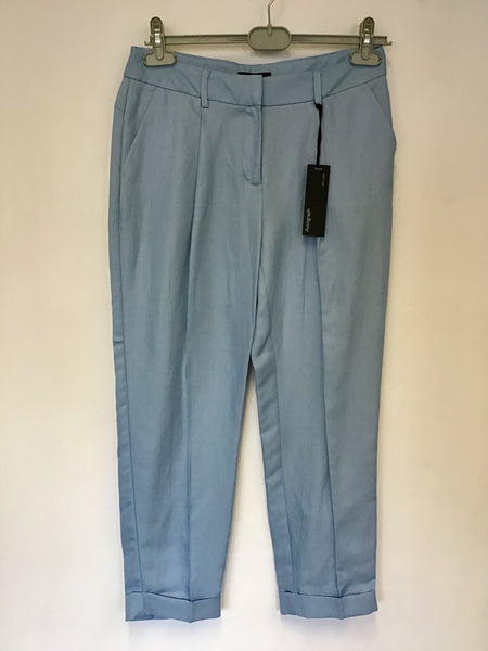 BRAND NEW MARKS & SPENCER AUTOGRAPH LIGHT BLUE LINEN BLEND TROUSERS SIZE 10