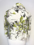 MINUET GREEN & WHITE FLORAL PRINT SKIRT & JACKET SUIT SIZE 10
