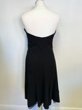 KAREN MILLEN BLACK STRAPLESS FIT & FLARE OCCASION DRESS SIZE 12