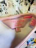 TED BAKER SAPIRA PALE PINK PRINT SLEEVELESS SKATER DRESS SIZE 0 UK 6/8