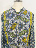 BRAND NEW MAX MARA WEEKEND MULTI COLOURED PRINT LONG SLEEVE SILK DRESS SIZE 12