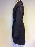PLANET CHARCOAL GREY BELTED COAT SIZE 12