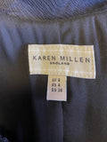 KAREN MILLEN BLACK LACE & IVORY SPECIAL OCCASION PENCIL DRESS SIZE 8