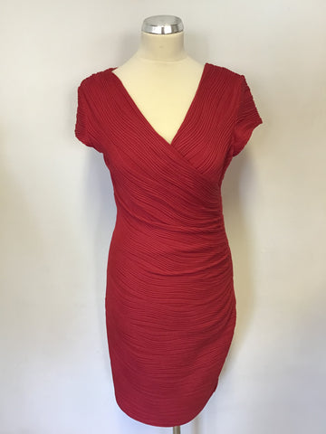 JOSEPH RIBKOFF RED STRETCH BODYCON DRESS SIZE 12