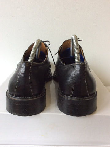 TODD WELSH BLACK ITALIAN LEATHER LACE UP SHOES SIZE 10.5 / 45