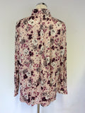 BRAND NEW SPIRITO DI ARTIGIANO PINK FLORAL ITALIAN PRINT PINTUCK SHIRT SIZE 20