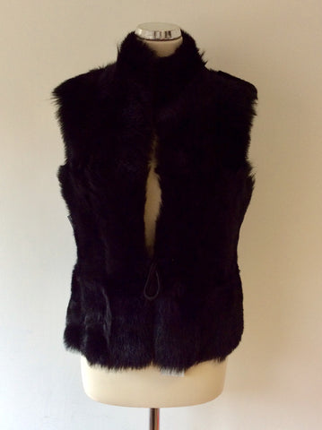 BRAND NEW CELTIC & CO 100% NATURAL BLACK SHEEPSKIN FUR LINED GILET