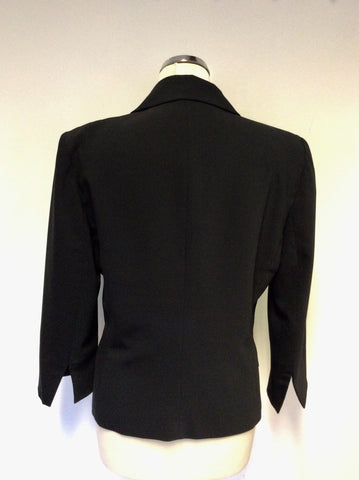 KENZO JUNGLE BLACK SUIT JACKET SIZE 42 UK 14