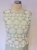 COUNTRY CASUALS LIGHT GREEN EMBROIDERED TOP DRESS & JACKET SUIT SIZE 18