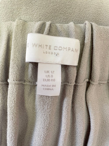 THE WHITE COMPANY PUTTY ELASTICATED WAIST MAXI SKIRT SIZE 12