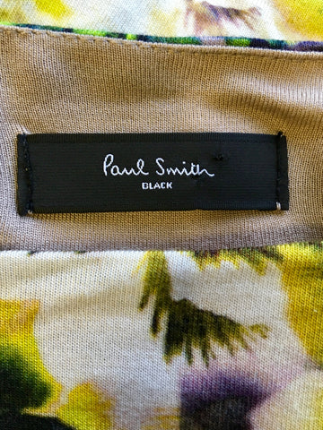 PAUL SMITH BLACK COLLECTION FLORAL PRINT STRETCH JERSEY DRESS SIZE M
