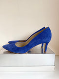 HOBBS ROYAL BLUE SUEDE  HEELED COURT SHOES SIZE 7/40