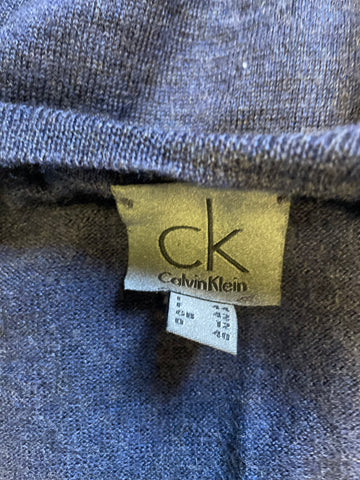 CALVIN KLEIN DARK BLUE 100% VIRGIN WOOL JUMPER SIZE 12