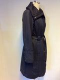 PLANET CHARCOAL GREY BELTED COAT SIZE 12