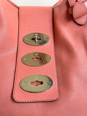 MULBERRY BRYMORE CORAL LEATHER LARGE TOTE/ SHOULDER BAG