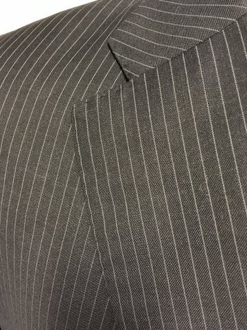 MARKS & SPENCER SARTORIAL CHARCOAL PINSTRIPE WOOL BLEND SUIT SIZE 42M / 34W