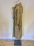 BURBERRY BEIGE LONG MAC/TRENCH COAT SIZE 14 LONG