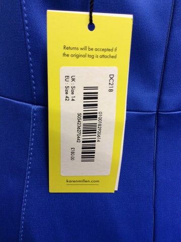 BRAND NEW KAREN MILLEN BLUE SPECIAL OCCASION PENCIL DRESS SIZE 14