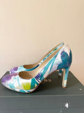BRAND NEW HOBBS JULIET FLORAL PRINT LEATHER COURT SHOES SIZE 6/39