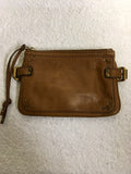 CHLOE TAN BROWN LEATHER POCHETTE/ CLUTCH BAG