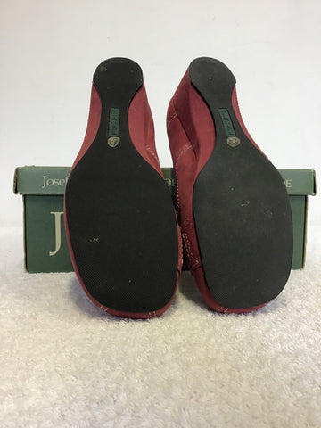 BRAND NEW JOSEF SEIBEL CRANBERRY WEDGE HEEL COMFORT SHOES SIZE 4/37