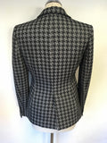 REISS GREY & BLACK CHECK PRINT JACKET SIZE 10