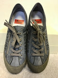 BRAND NEW RIEKER BLUE & GREY LACE UP TRAINERS SIZE 5/38