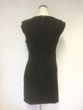 MICHELLE KEEGAN FOR LIPSY BLACK WRAP STYLE PENCIL DRESS SIZE 14