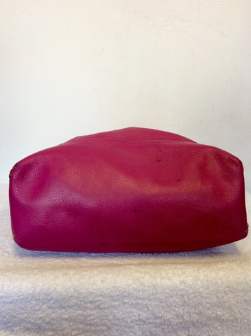 MULBERRY FUSHIA PINK LEATHER OVERSIZE EFFIE HOBO BAG & MATCHING PURSE