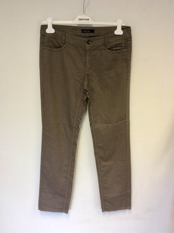 MARCCAIN LIGHT BROWN COTTON JEANS SIZE N5 UK 14/16