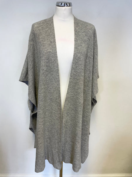 LK BENNETT CECILY WOOL & CASHMERE GREY MELANGE SLEEVELESS KNIT ONE SIZE