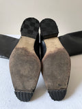 HOBBS BLACK LEATHER KNEE LENGTH BOOTS SIZE 5.5/38.5