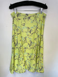 BRAND NEW WHISTLES LIME GREEN LEAF PRINT A LINE MIDI SKIRT SIZE 14