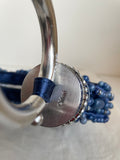 VINTAGE CHLOE 2002 BLUE BEADED CRESCENT SPECIAL OCCASION / EVENING BAG