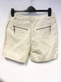 MARCCAIN CREAM CLASSIC FIT SHORTS SIZE 3 UK 14